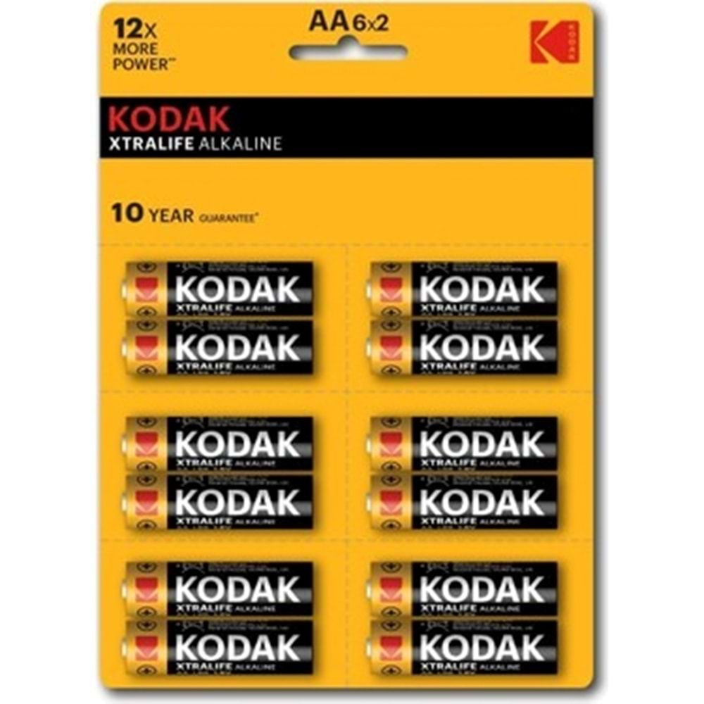 PİL KODAK AA6 XTRALIFE ALKALİN KALEM 12 Lİ