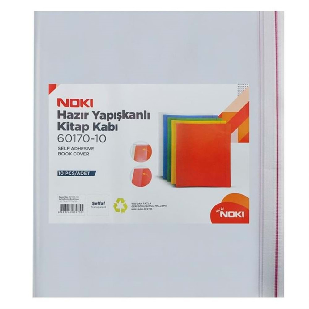 HAZIR KİTAP KABI NOKİ ŞEFFAF 60170-10 10 LU