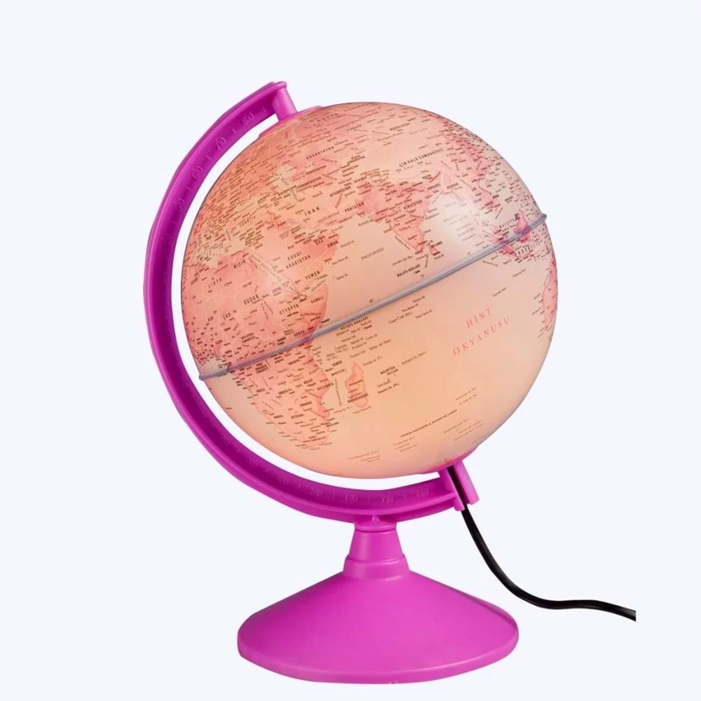 YERKÜRE PEMBE IŞIKLI 20 CM