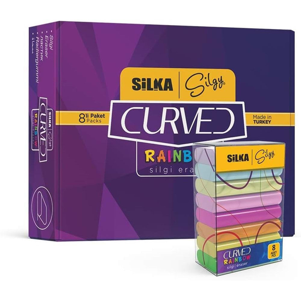 SİLGİ SİLKA CURVED RAINBOW 8 Lİ SG.51 (30 ADET)