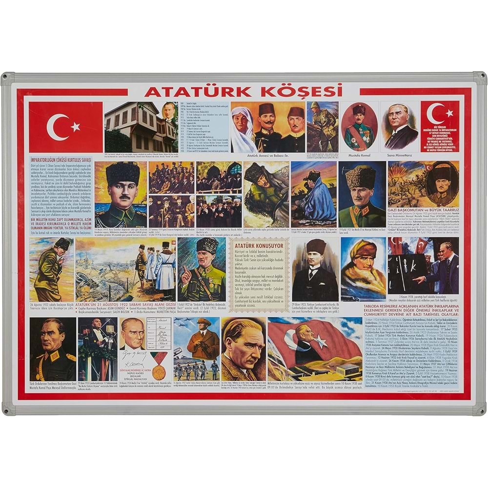 PANO ATATÜRK KÖŞESİ 70*100 METAL ÇERÇEVE PAN 501