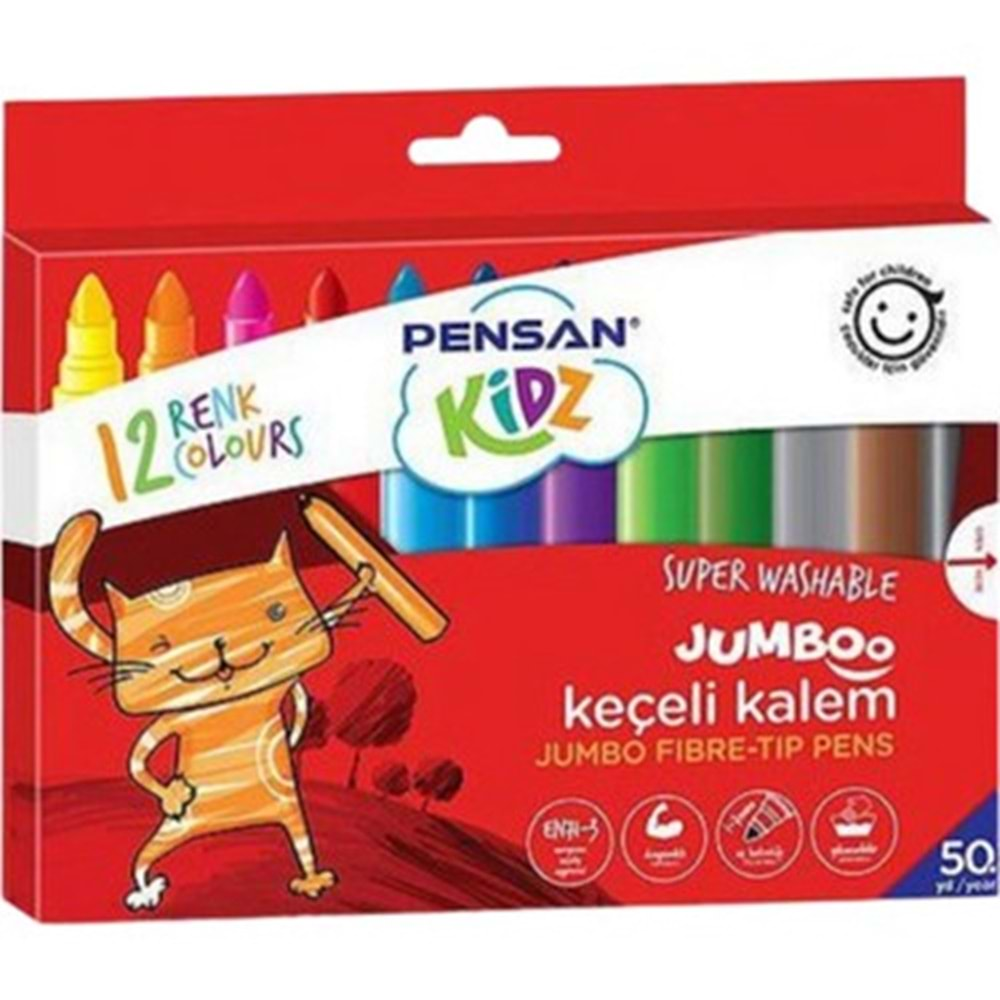 KALEM KEÇELLİ PENSAN JUMBO 99040 (12 ADET)