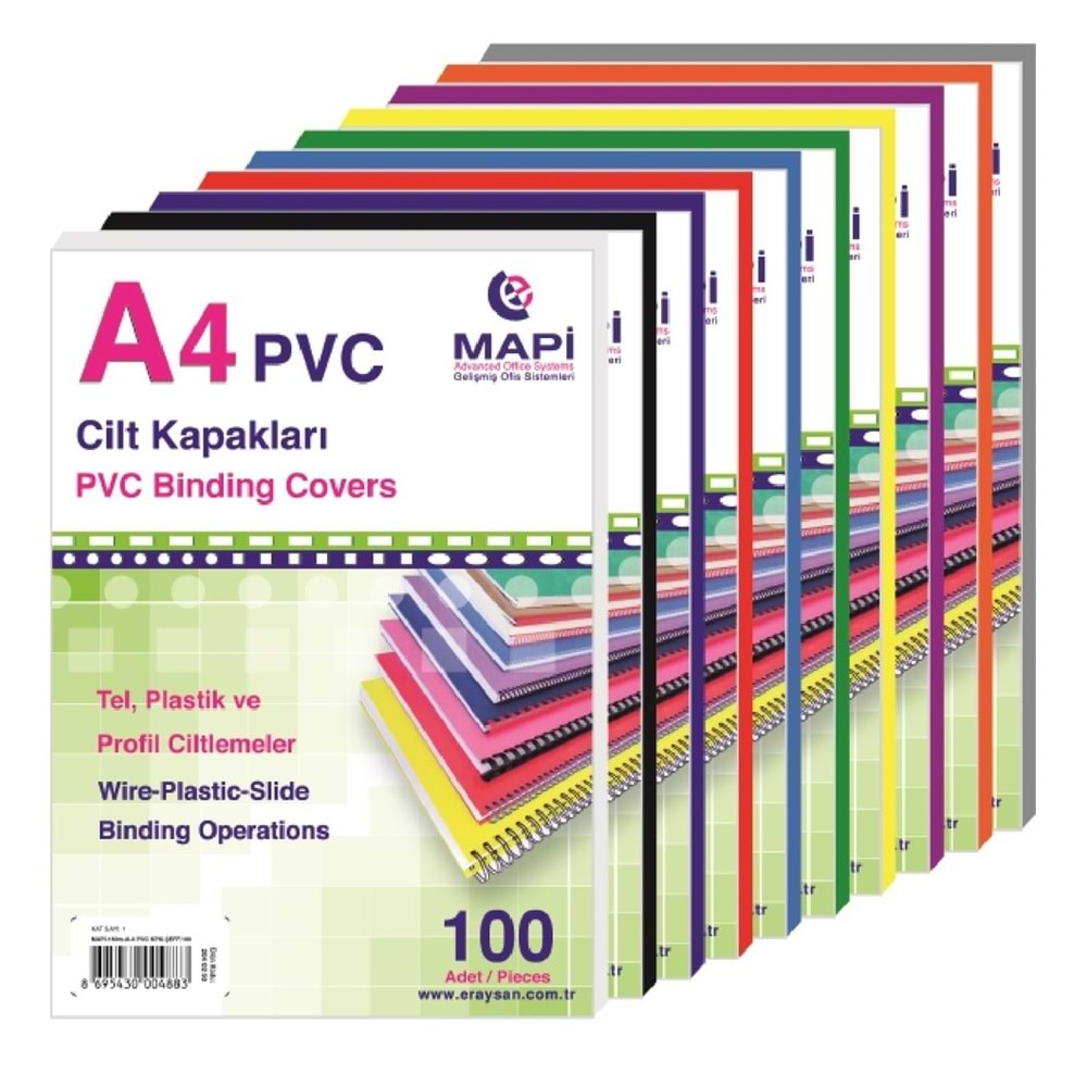 PVC CİLT KAPAĞI MAPİ 160 MİC. OPAK 2402 100 LÜ