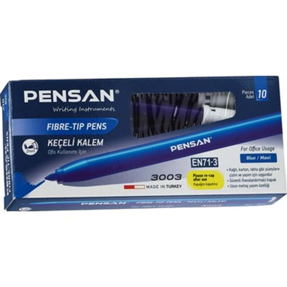 KALEM KEÇELLİ PENSAN 3003 10 LU