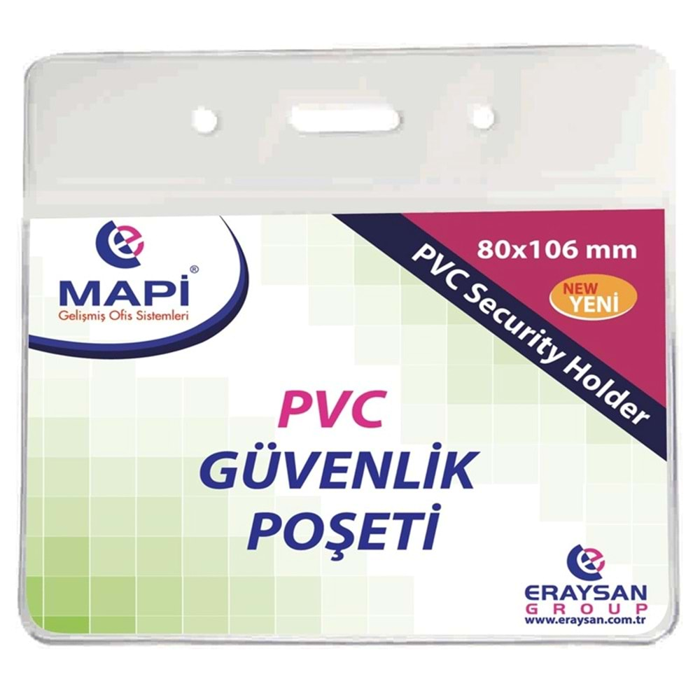 PVC GÜVENLİK KART POŞETİ MAPİ 80*106 9101035 100 LÜ