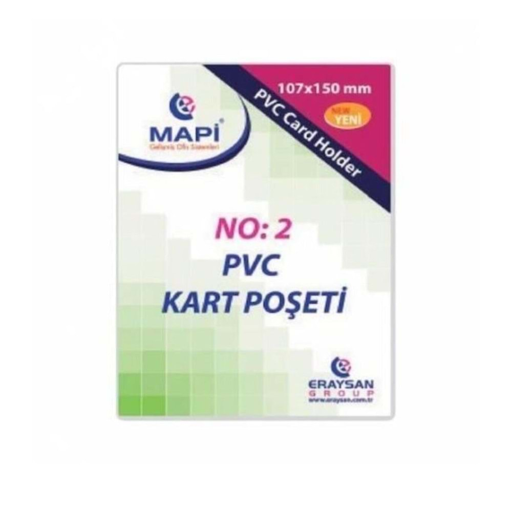 PVC KART POŞETİ MAPİ NO:2 107*150 9101036 100 LÜ