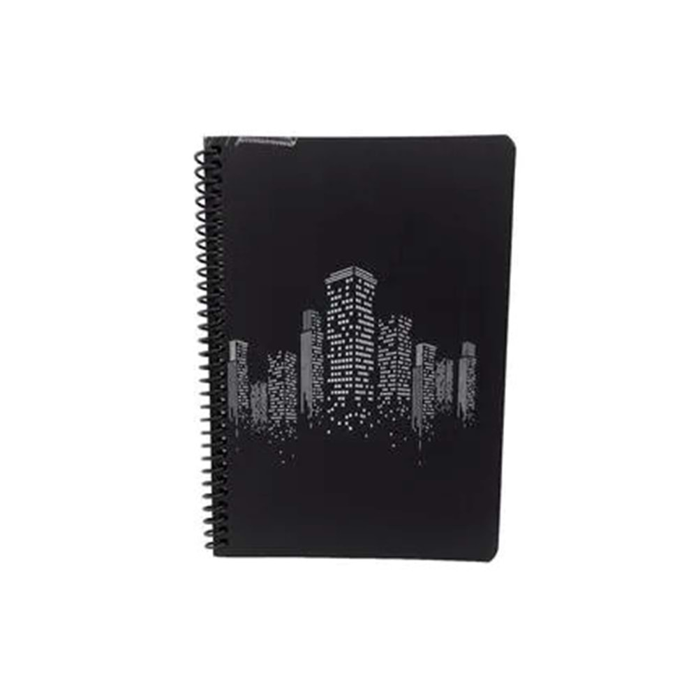 DEFTER SİYAH TOKAÇ 40 YAPRAK PP KAPAK (6 ADET)