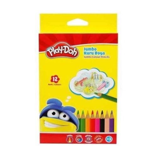 BOYA KALEMİ PLAY-DOH JUMBO WOODFREE ÜÇGEN PLAY-KU028 (12 ADET)