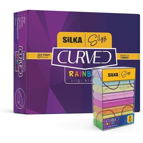 SİLGİ SİLKA CURVED RAINBOW 8 Lİ SG.51 (30 ADET)