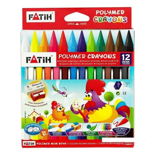 BOYA MUM FATİH POLYMER CRAYONS 12 RENK 50110 (24 ADET)