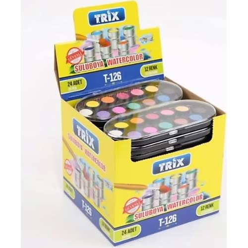 BOYA SULU TRİX T-126 12 RENK (24 ADET)