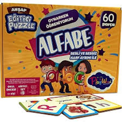 OYUN ZEKA AHŞAP EĞİTİCİ PUZZLE ALFABE ONY-25