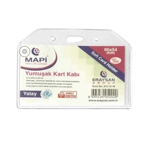 YUMUŞAK KART KABI MAPİ YATAY 86*54 9101948 50 Lİ