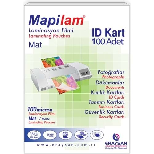 PVC LAMİNASYON FİLMİ MAPİLAM 65*95 1021214 100 LÜ