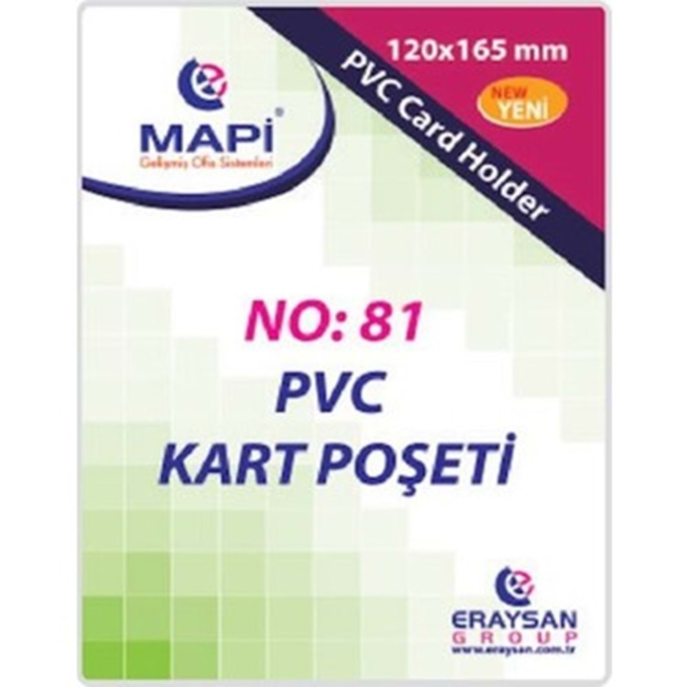 PVC KART POŞETİ MAPİ 165*120 9101040 100 LÜ